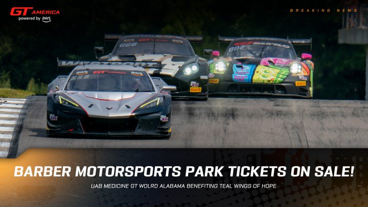 Tickets On Sale Now for GT World Alabama at Barber Motorsports Park