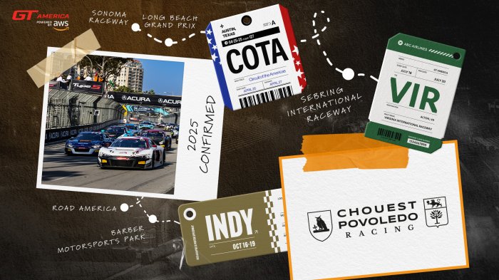 Chouest Povoledo Racing to Field Double Entry in GT World Challenge and GT America
