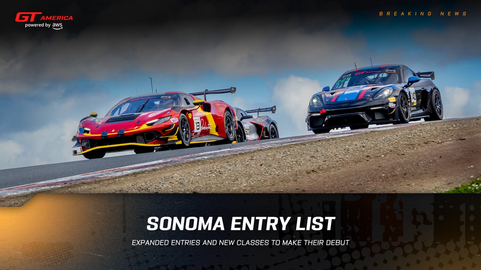 GT America Powered by AWS Opens Season at Sonoma Raceway with Increased Entries