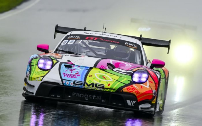 GMG Racing's Kyle Washington Wins First GT America Powered by AWS Race Sunday in Wet and Wild Conditions at Sonoma Raceway