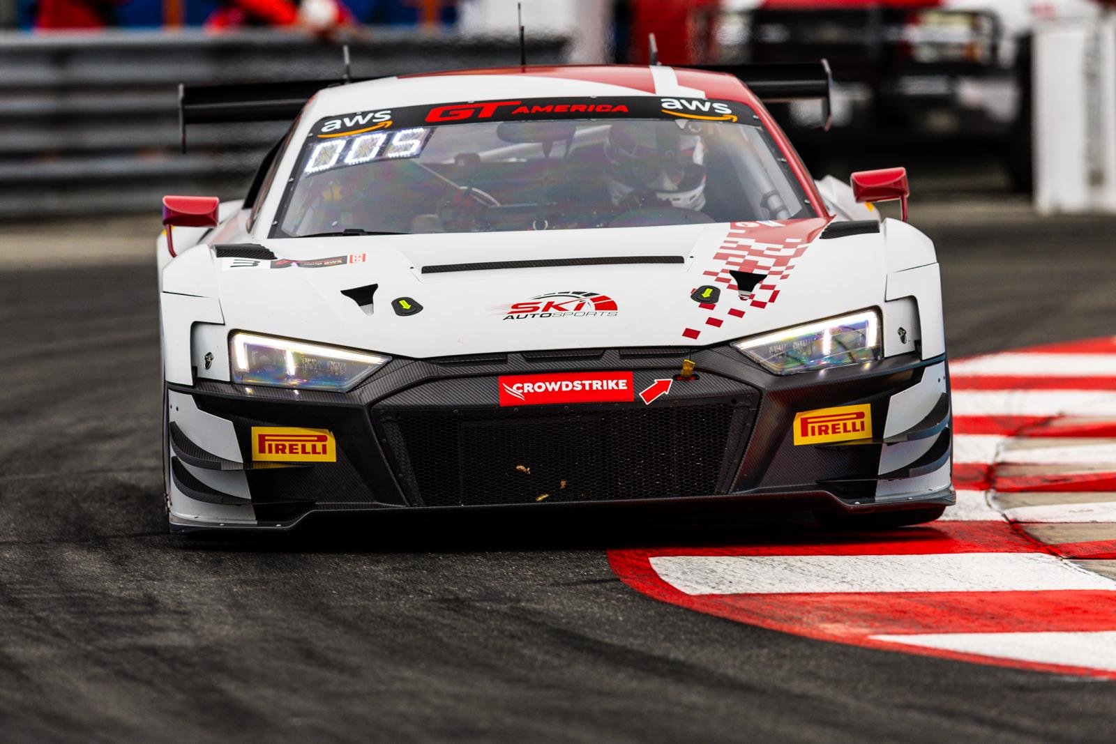 GT America Powered by AWS Soar Through Long Beach Streets in Practice 1