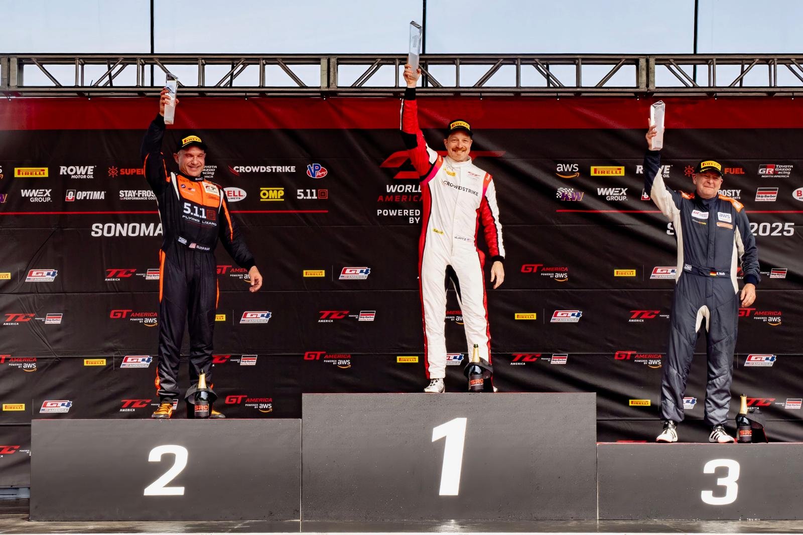 CrowdStrike, Kurtz, Winners in Race 1, JTR Motorsports Engineering and McIntosh Prevail in GT4