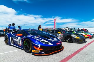 #14 Lamborghini Huracan GT3 of James Sofronas, GMG Racing, GT America Powered by AWS, SRO3, Circuit of the Americas, Austin, TX, April May, 2021. | Fabian Lagunas/SRO