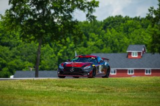 #89 Mercedes-AMG GT4 of Ross Chouest, RENNtech Motorsports, GT America Powered by AWS, GT4, SRO America, Virginia International Raceway, Alton, VA, June 2021. | Fabian Lagunas/SRO