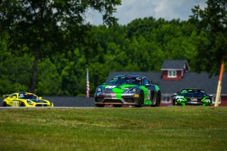 #54 Porsche Cayman GT4 CS MR of Tim Pappas, GT America powered by AWS, GT4, SRO America, VIRginia International Raceway, Alton, VA, June 2021. | Fabian Lagunas/SRO
