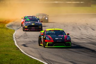 #120 Porsche 718 Cayman GT4 CS MR of Adam Adelson, Premier Racing, GT America Powered by AWS, GT4, SRO America, Virginia International Raceway, Alton, VA, June 2021. | Fabian Lagunas/SRO