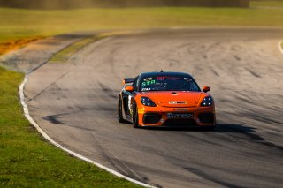 #619 Porsche 718 Cayman GT4 CS MR of Alain Stad, Stephen Cameron Racing, GT America Powered by AWS, GT4, Virginia International Raceway, Alton, VA, June 2021. | Fabian Lagunas/SRO