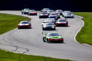 #45 Porsche 911 GT3-R of Charlie Luck, Wright Motorsports, GT America Powered by AWS, SRO3-M, SRO America, Virginia International Raceway, Alton, VA, June 2021. | Brian Cleary/SRO