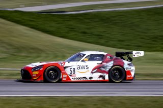 #58 Mercedes-AMG GT3 of CJ Moses, DXDT Racing, GT America Powered by AWS, SRO3, SRO America, Virginia International Raceway, Alton, VA, June 2021. | Brian Cleary/SRO