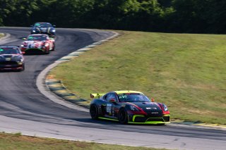 #120 Porsche 718 Cayman GT4 CS MR of Adam Adelson, Premier Racing, GT America Powered by AWS, GT4, SRO America, Virginia International Raceway, Alton, VA, June 2021. | Regis Lefebure/SRO                                          
