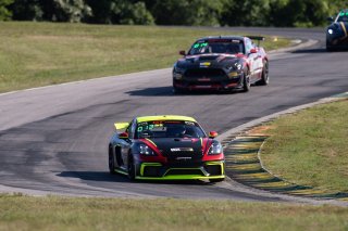 #120 Porsche 718 Cayman GT4 CS MR of Adam Adelson, Premier Racing, GT America Powered by AWS, GT4, SRO America, Virginia International Raceway, Alton, VA, June 2021. | Regis Lefebure/SRO                                          