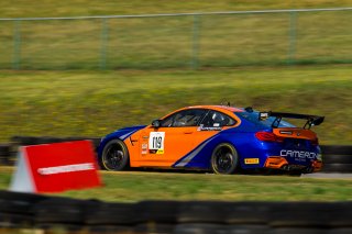 #119 BMW M4 GT4 of Sean Quinlan, Stephen Cameron Racing, GT America Powered by AWS, GT4, SRO America, Virginia International Raceway, Alton, VA, June 2021. | Fabian Lagunas/SRO