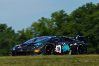 #88 Lamborghini Huracan GT3 of Jason Harward, Zelus Motorsports, GT America Powered by AWS, SRO3, Virginia International Raceway, Alton, VA, June 2021. | Fabian Lagunas/SRO