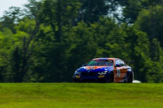 #119 BMW M4 GT4 of Sean Quinlan, Stephen Cameron Racing, GT America Powered by AWS, GT4, SRO America, Virginia International Raceway, Alton, VA, June 2021. | Fabian Lagunas/SRO