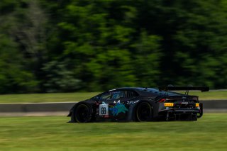 #88 Lamborghini Huracan GT3 of Jason Harward, Zelus Motorsports, GT America Powered by AWS, SRO3, Virginia International Raceway, Alton, VA, June 2021. | Fabian Lagunas/SRO