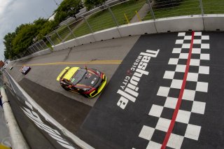 #120 Porsche 718 Cayman GT4 CS MR of Adam Adelson, Premier Racing, GT America Powered by AWS, GT4, SRO America, GT America, Nashville, TN, Aug 2021. | SRO Motorsports Group