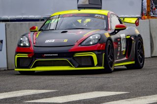 #120 Porsche 718 Cayman GT4 CS MR of Adam Adelson, Premier Racing, GT America Powered by AWS, GT4, SRO America, GT America, Nashville, TN, Aug 2021. | SRO Motorsports Group