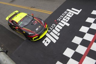 #120 Porsche 718 Cayman GT4 CS MR of Adam Adelson, Premier Racing, GT America Powered by AWS, GT4, SRO America, GT America, Nashville, TN, Aug 2021. | SRO Motorsports Group