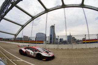 #191 Lamborghini Huracan GT3 of Jeff Burton, Rearden Racing, GT America Powered by AWS, SRO3-M, Music City Grand Prix, Nashville, TN, Aug 2021. | Brian Cleary/SRO