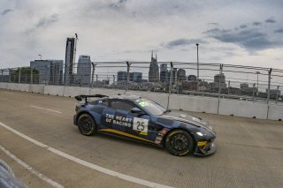 #25 Aston Martin Vantage AMR GT4 of Gray Newell, Heart of Racing, GT America Powered by AWS, GT4, SRO America, GT America, Nashville, TN, Aug 2021.
 | Brian Cleary/SRO