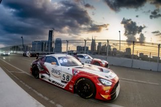 #58 Mercedes-AMG GT3 of CJ Moses, DXDT Racing, GT America Powered by AWS, SRO3, SRO America, Music City Grand Prix, Nashville, TN, Aug 2021. | Brian Cleary/SRO