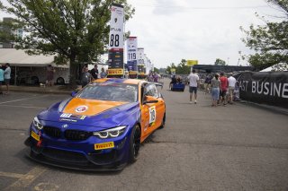 #119 BMW M4 GT4 of Sean Quinlan, Stephen Cameron Racing, GT America Powered by AWS, GT4, SRO America, GT America, Nashville, TN, Aug 2021. | Brian Cleary/SRO