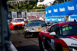 #26 McLaren 570S GT4 of Thomas Surgent, Prive Motorsports/Topp Racing, GT America Powered by AWS, GT4, Music City Grand Prix, Nashville, TN, Aug 2021. | Brian Cleary/SRO