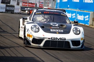 #32 Porsche 911 GT3R (991.2) of Kyle Washington, GMG Racing, GT America Powered by AWS, SRO3, SRO America, Music City Grand Prix, Nashville, TN, Aug 2021. | Brian Cleary/SRO