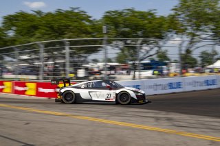 #27 Audi R8 LMS GT3 of Jason Daskalos, Daskaslos Motorsports, GT America Powered by AWS, SRO3, SRO America, Music City Grand Prix, Nashville, TN, Aug 2021. | Brian Cleary/SRO