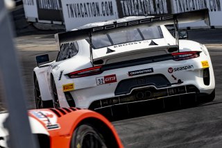 #32 Porsche 911 GT3R (991.2) of Kyle Washington, GMG Racing, GT America Powered by AWS, SRO3, SRO America, Music City Grand Prix, Nashville, TN, Aug 2021. | Brian Cleary/SRO