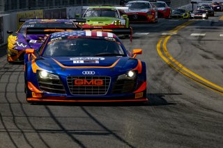 #14 Audi R8 LMS Ultra of James Sofronas, GMG Racing, GT America Powered by AWS, SRO3, Music City Grand Prix, Nashville, TN, Aug 2021. | SRO Motorsports Group