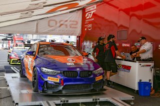 #119 BMW M4 GT4 of Sean Quinlan, Stephen Cameron Racing, GT America Powered by AWS, GT4, SRO America, GT America, Nashville, TN, Aug 2021. | Brian Cleary/SRO