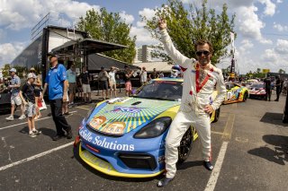 #66 Porsche 718 Cayman GT4 CLUBSPORT MR of Derek DeBoer, TRG, GT America Powered by AWS, GT4, SRO America, GT America, Nashville, TN, Aug 2021.
 | Brian Cleary/SRO