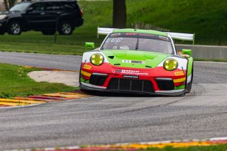 #45 Porsche 911 GT3-R of Charlie Luck, Wright Motorsports, GT America Powered by AWS, SRO3-M, SRO America, Road America, Elkhart Lake, WI, Aug 2021. | Sarah Weeks/SRO             