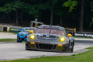 #460 Porsche 911 GT3 R (991) of Andy Wilzoch, Flying Lizard Motorsports, GT America Powered by AWS, SRO3-M, Road America, Elkhart Lake, WI, Aug 2021. | Sarah Weeks/SRO             