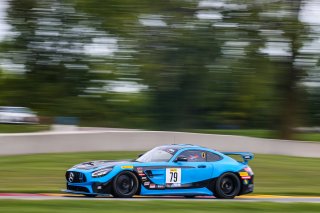 #79 Mercedes AMG GT4 of Chris Gumprecht, RENNtech Motorsports, GT America Powered by AWS, GT4, SRO America, Road America, Elkhart Lake, Aug 2021.
 | Sarah Weeks/SRO             