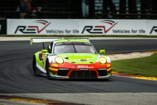 #45 Porsche 911 GT3-R of Charlie Luck, Wright Motorsports, GT America Powered by AWS, SRO3-M, SRO America, Road America, Elkhart Lake, WI, Aug 2021. | Fabian Lagunas/SRO