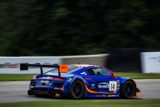 #14 Audi R8 LMS Ultra of James Sofronas, GMG Racing, GT America Powered by AWS, SRO3, Road America, Elkhart Lake, WI, Aug 2021. | Fabian Lagunas/SRO