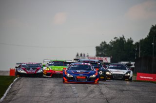 #14 Audi R8 LMS Ultra of James Sofronas, GMG Racing, GT America Powered by AWS, SRO3, Road America, Elkhart Lake, WI, Aug 2021. | Sarah Weeks/SRO             