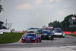 #14 Audi R8 LMS Ultra of James Sofronas, GMG Racing, GT America Powered by AWS, SRO3, Road America, Elkhart Lake, WI, Aug 2021. | Sarah Weeks/SRO             