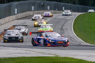 #14 Audi R8 LMS Ultra of James Sofronas, GMG Racing, GT America Powered by AWS, SRO3, Road America, Elkhart Lake, WI, Aug 2021. | SRO Motorsports Group