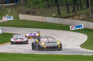 #460 Porsche 911 GT3 R (991) of Andy Wilzoch, Flying Lizard Motorsports, GT America Powered by AWS, SRO3-M, Road America, Elkhart Lake, WI, Aug 2021. | SRO Motorsports Group