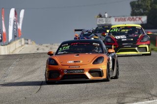 #619 Porsche 718 Cayman GT4 CS MR of Alain Stad, Stephen Cameron Racing, GT America Powered by AWS, GT4, Road America, Elkhart Lake, WI, Aug 2021. | Brian Cleary/SRO