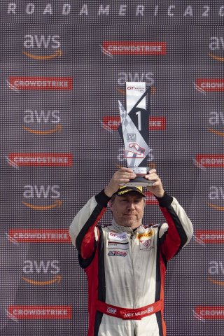 #460 Porsche 911 GT3 R (991) of Andy Wilzoch, Flying Lizard Motorsports, GT America Powered by AWS, SRO3-M, Road America, Elkhart Lake, WI, Aug 2021. | Brian Cleary/SRO