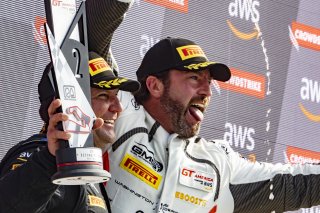 Podium, GT America Powered by AWS, SRO America, Road America, Elkhart Lake, WI, Aug 2021. | Brian Cleary/SRO