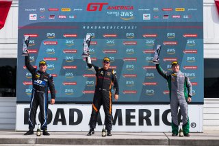 Podium, GT4, Road America, Elkhart Lake, Wisconsin, August 2021. | Fabian Lagunas/SRO
