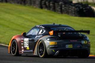 #619 Porsche 718 Cayman GT4 CS MR of Alain Stad, Stephen Cameron Racing, GT America Powered by AWS, GT4, Road America, Elkhart Lake, WI, Aug 2021. | Fabian Lagunas/SRO