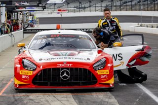 #58 Mercedes-AMG GT3 of CJ Moses, DXDT Racing, GT America Powered by AWS, SRO3, Indianapolis Motor Speedway, Indianapolis, IN, USA, October 2021 | Bob Chapman/SRO