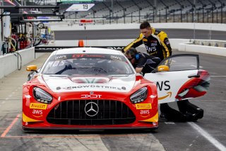#58 Mercedes-AMG GT3 of CJ Moses, DXDT Racing, GT America Powered by AWS, SRO3, Indianapolis Motor Speedway, Indianapolis, IN, USA, October 2021 | Bob Chapman/SRO