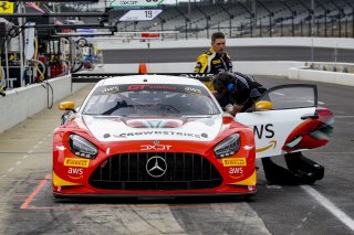 #58 Mercedes-AMG GT3 of CJ Moses, DXDT Racing, GT America Powered by AWS, SRO3, Indianapolis Motor Speedway, Indianapolis, IN, USA, October 2021 | Bob Chapman/SRO